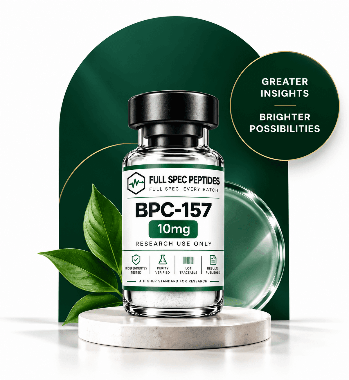 Full Spec Peptides BPC-157 research vial