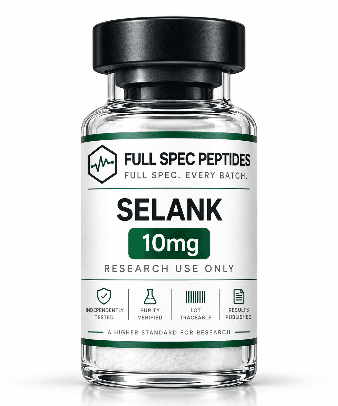 Selank 10mg research peptide vial